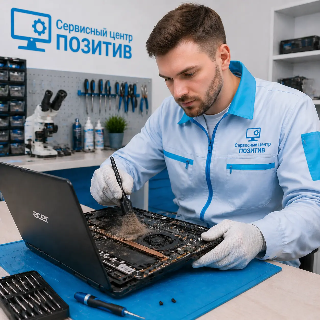 Чистка ноутбука Acer от пыли в Орле | Замена термопасты