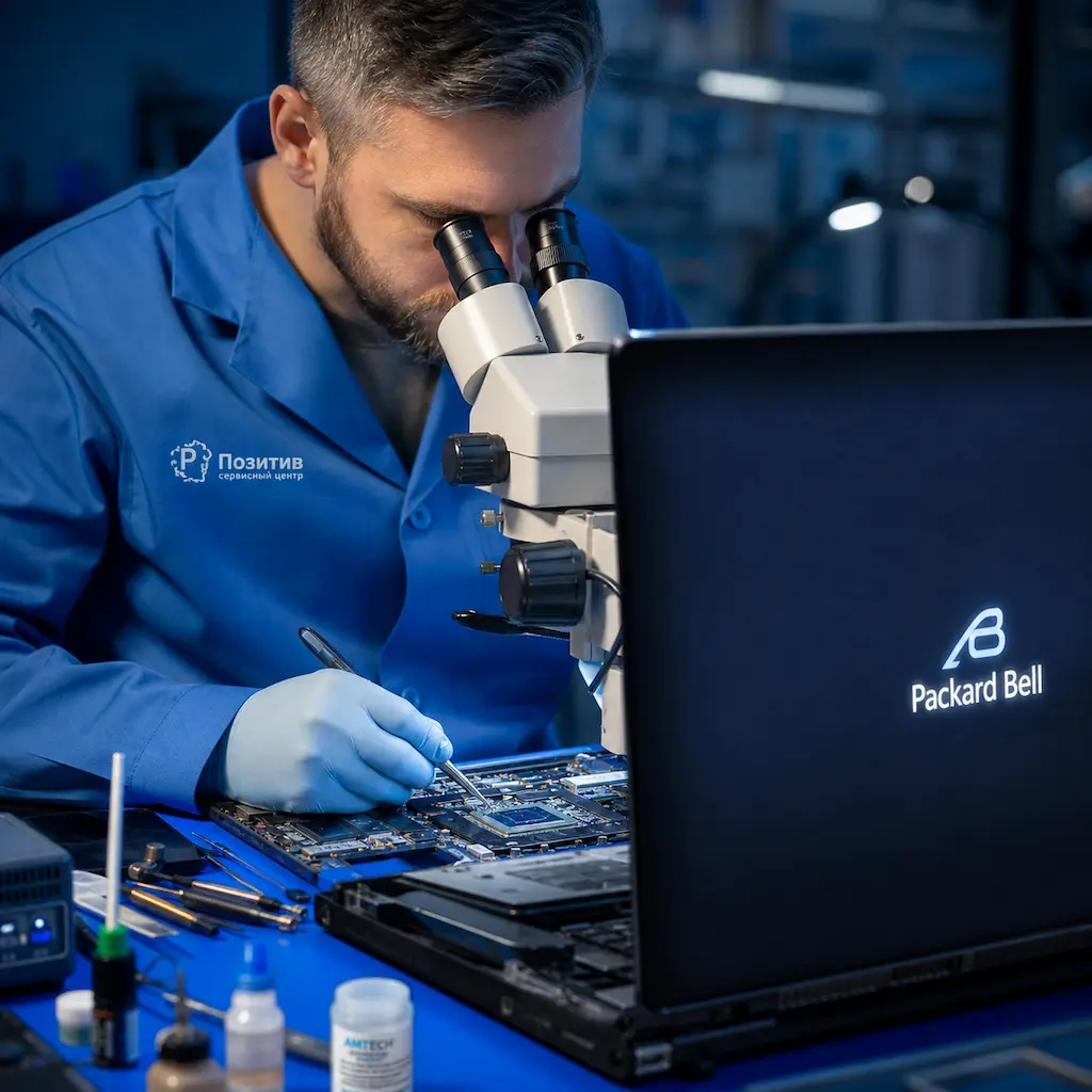 Замена видеокарты ноутбука Packard Bell в Орле