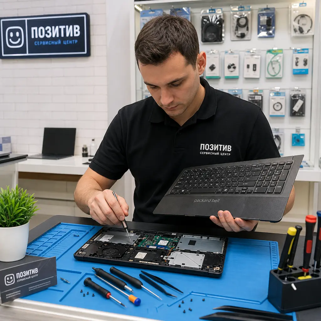 заменить клавиатуру на ноутбуке Packard Bell в Орле