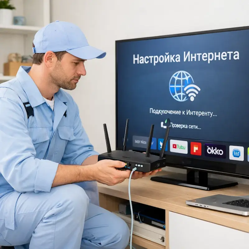 Настройка интернета на телевизоре в Орле