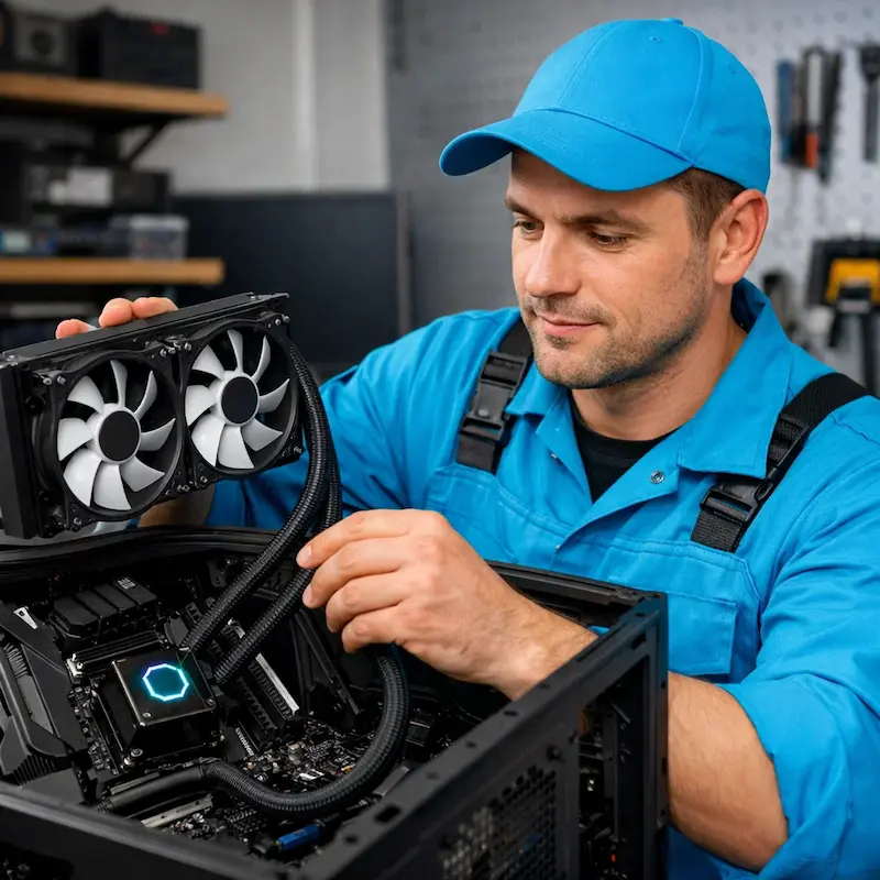 Установка водяного охлаждения на компьютер в Орле