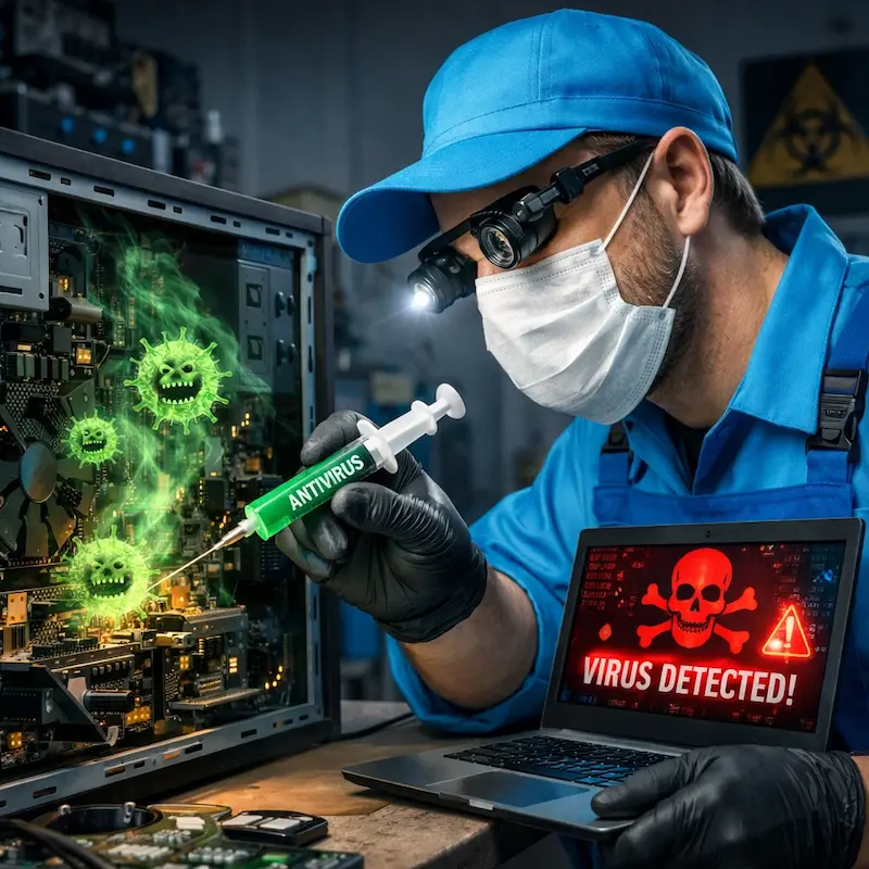 Лечение компьютера от вирусов в Орле на дому